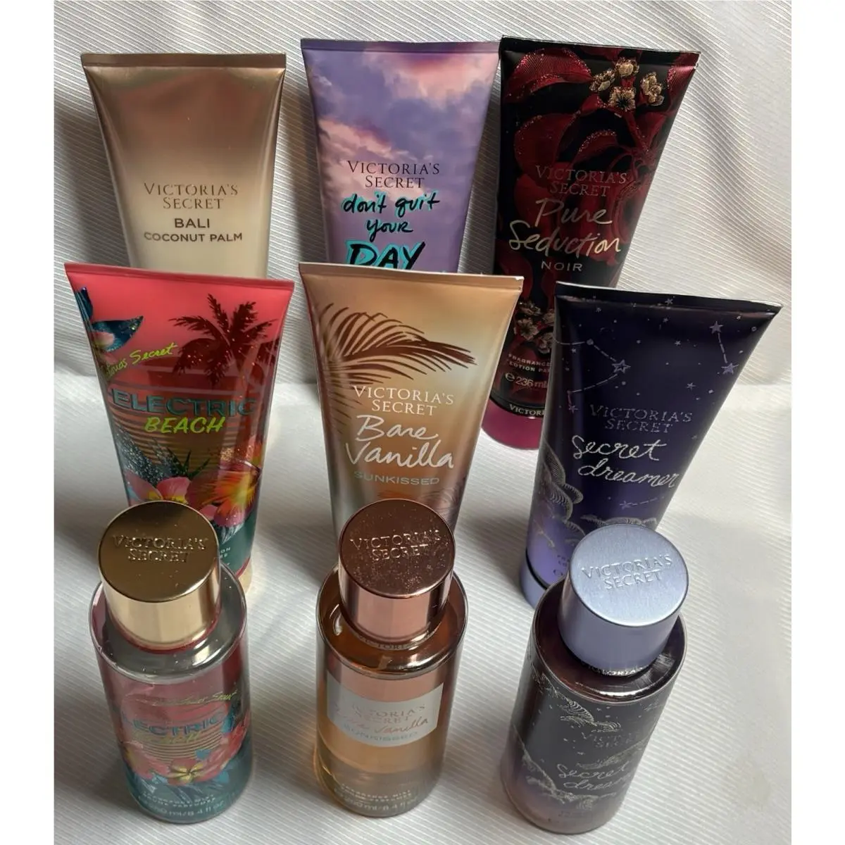 Victoria`s Secret Six 8.0 Oz Fragrance Lotion Three 8.4 Oz Fragrance Mist Lot