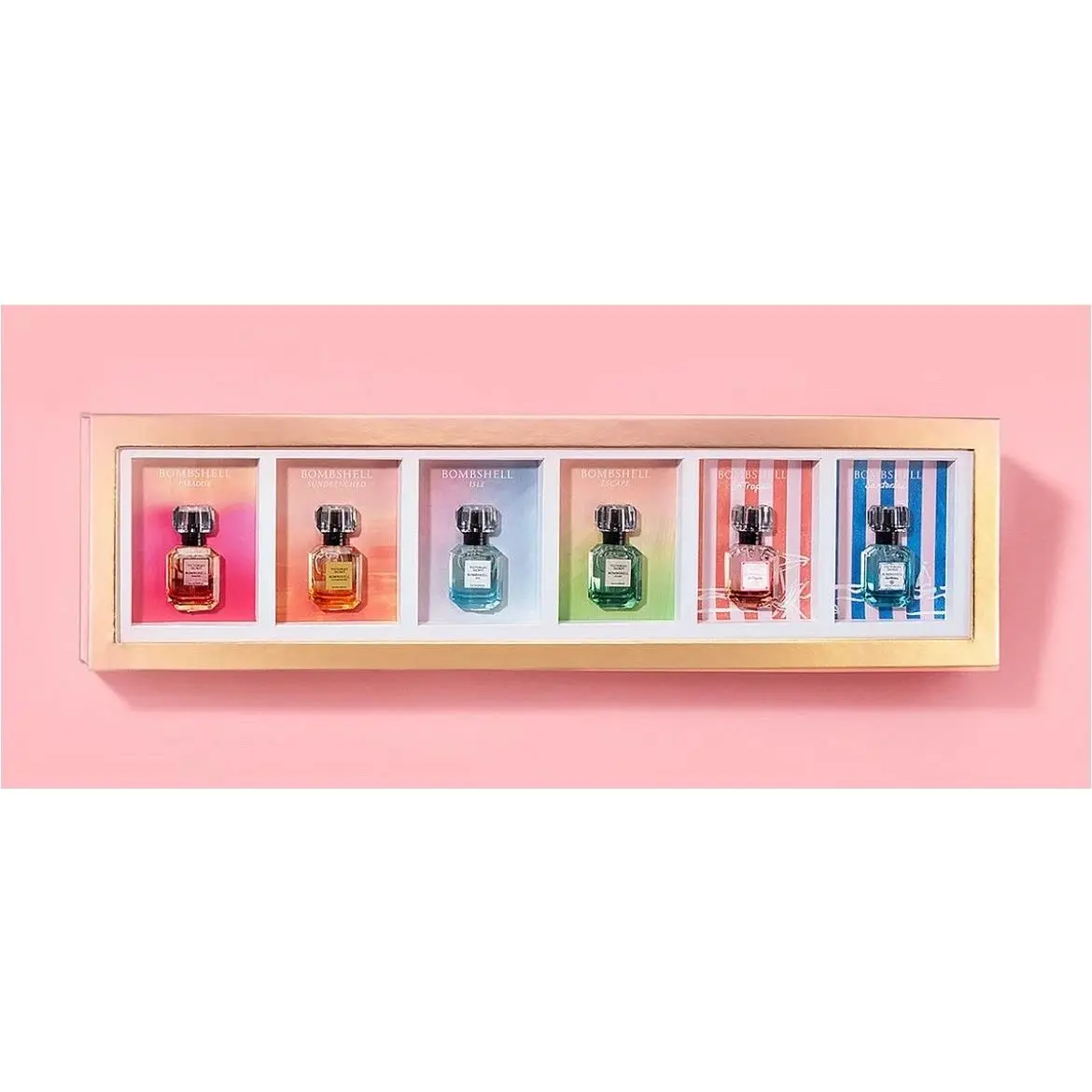 Victoria`s Secret Bombshell Summer Favorites Eau De Parfum 6 Piece Gift Set C4-1