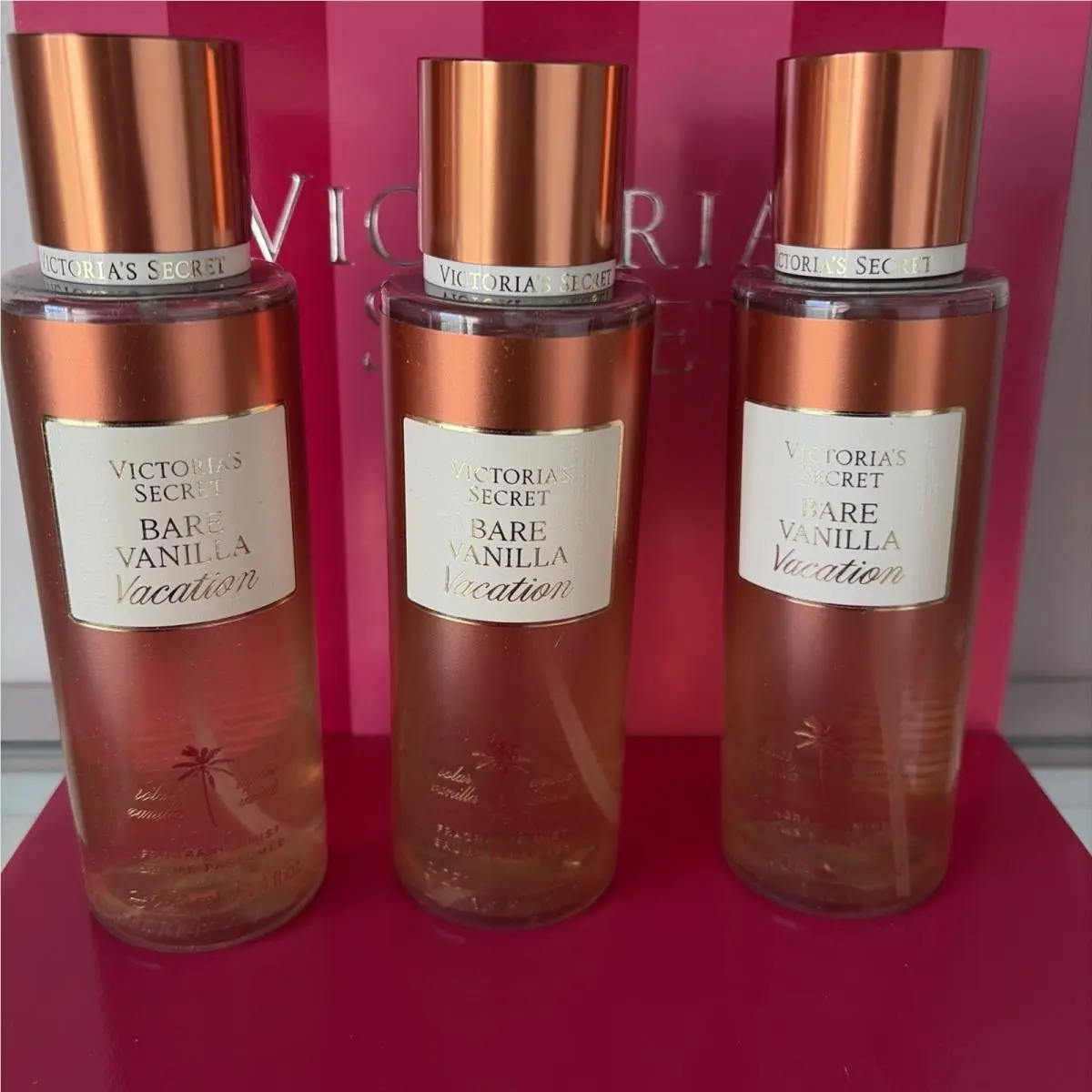 Victoria Secret Summer 2026 Bare Vanilla Vacation Mist Pack Of 3