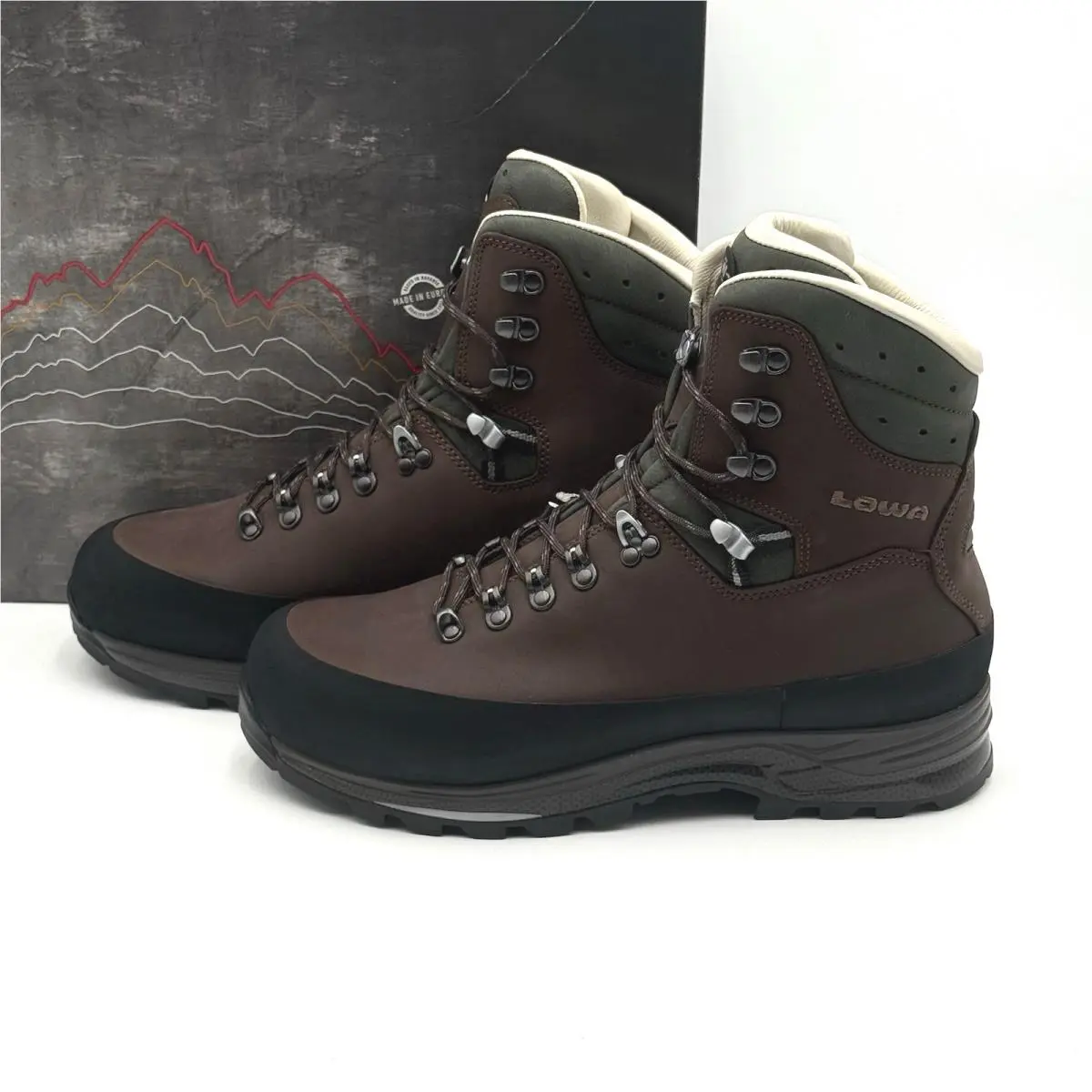 Size 12. 5 Wide 2E Men`s Lowa Baffin Pro LL II Hiking Waterproof Boots Germany