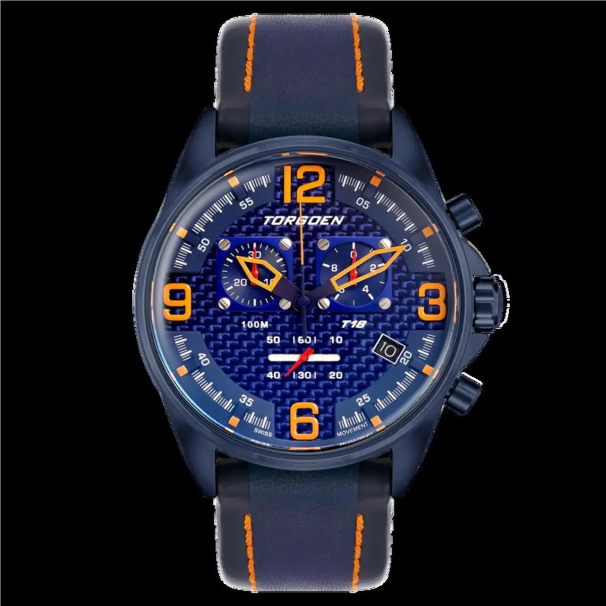 Torgoen T18 Carbon Fiber Chronograph Watch Swiss Quartz K1 Crystal T18