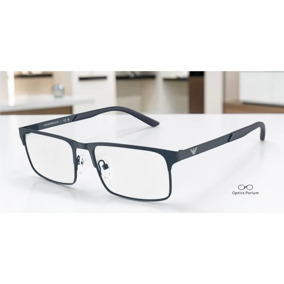 EA1170 3396 Matte Blue Demo Lens 53 mm Men`s Eyeglasses by Emporio Armani