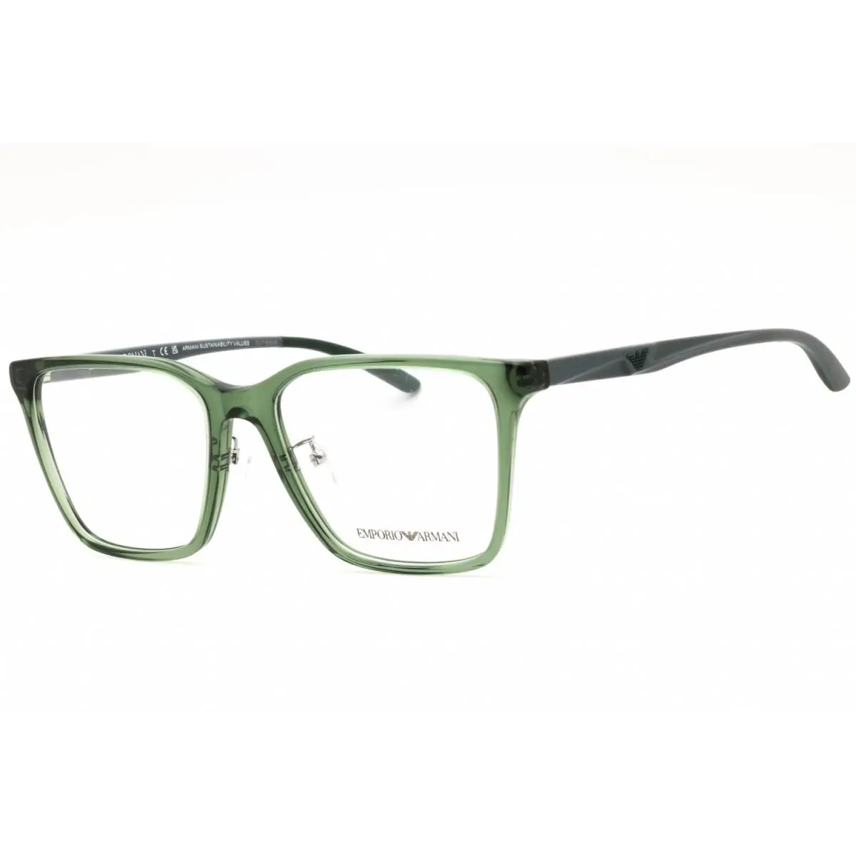 Emporio Armani EA3232D 6061 Shiny Transparent Olive Green/matte Green