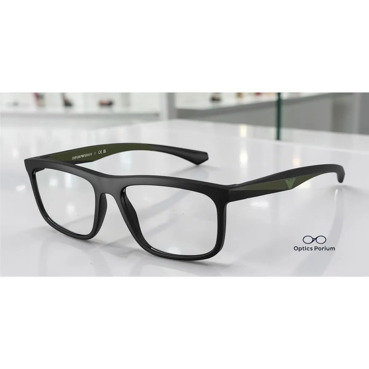 EA3246 5001 Matte Black Demo Lens 55 mm Men`s Eyeglasses by Emporio Armani