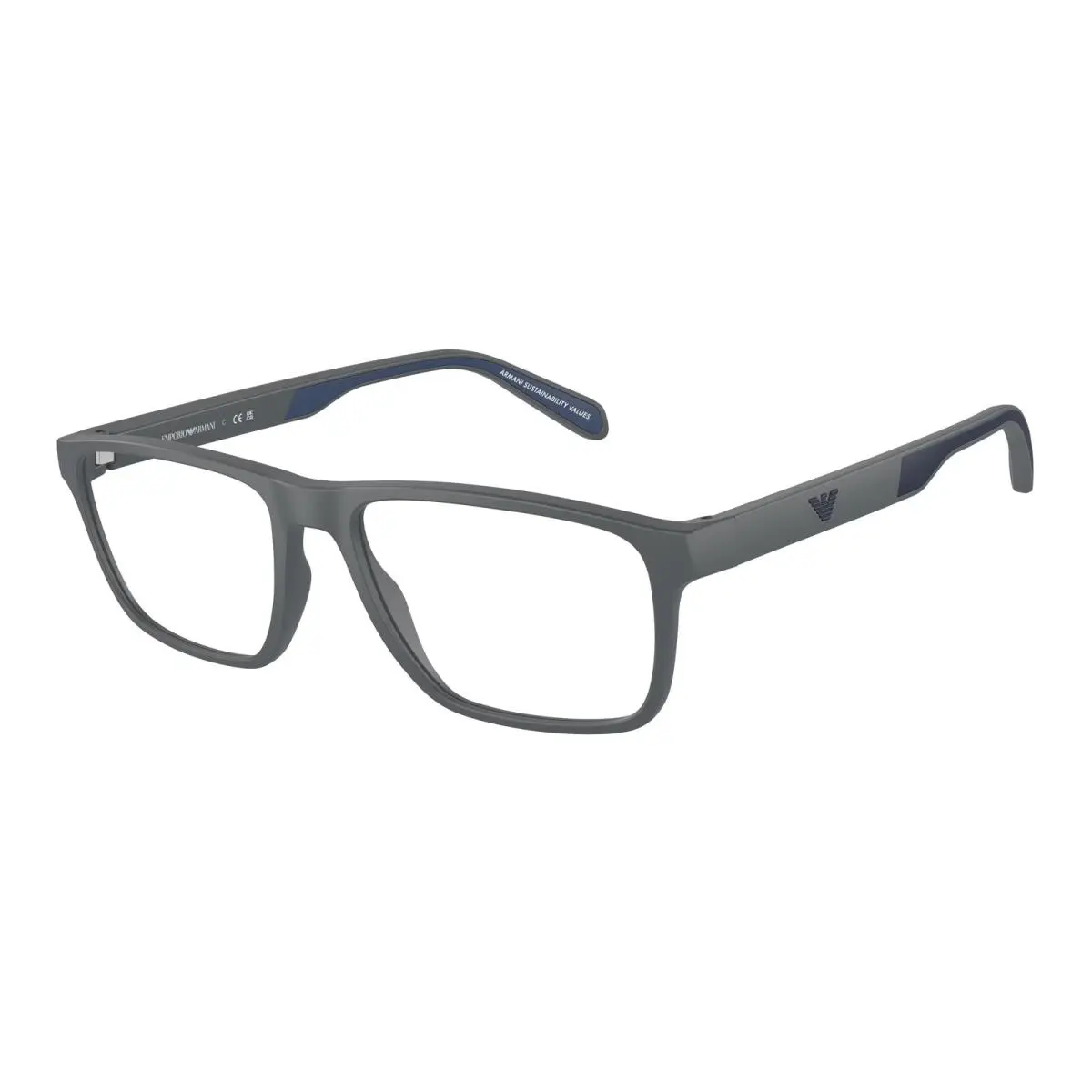 EA3233 6103 Matte Dark Grey Demo Lens 56 mm Men`s Eyeglasses by Emporio Armani