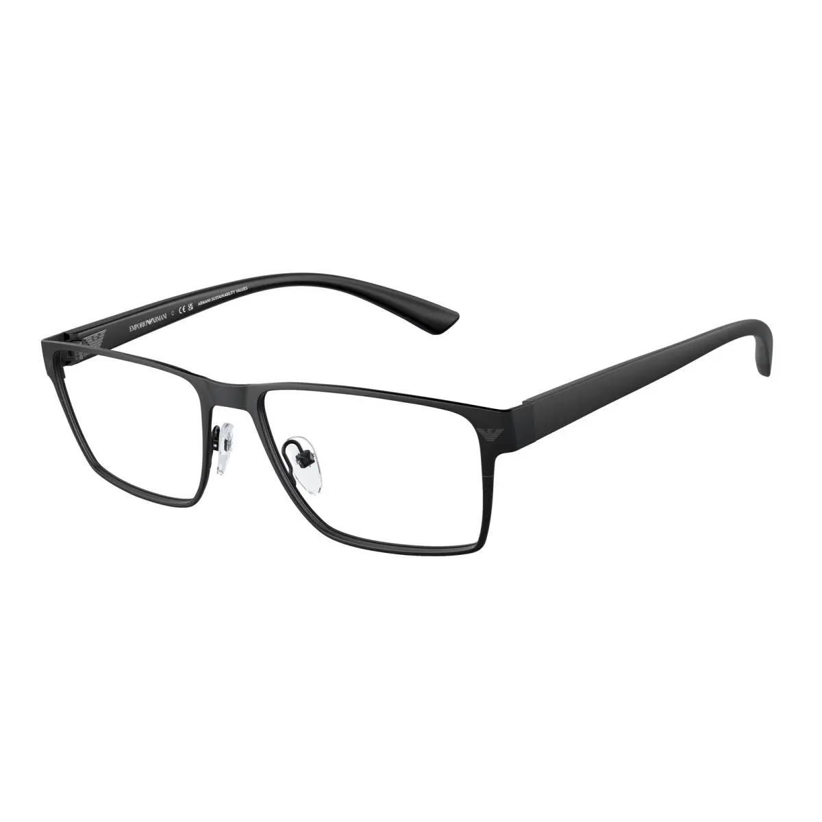EA1157 3001 Matte Black Demo Lens 55 mm Men`s Eyeglasses by Emporio Armani