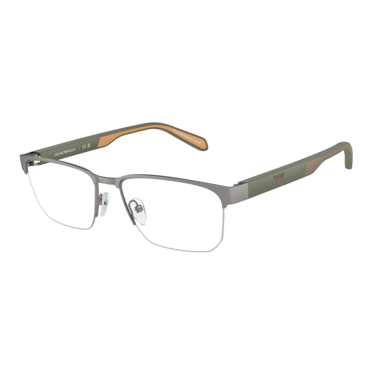 EA1162 3003 Matte Gunmetal Demo Lens 56 mm Men`s Eyeglasses by Emporio Armani