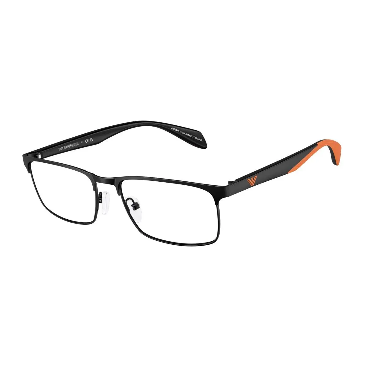 EA1149 3226 Matte Black Demo Lens 56 mm Men`s Eyeglasses by Emporio Armani