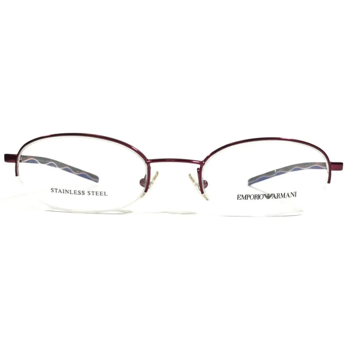 Emporio Armani Eyeglasses Frames EA9083 KD5 Blue Red Round Half Rim 48-20-135