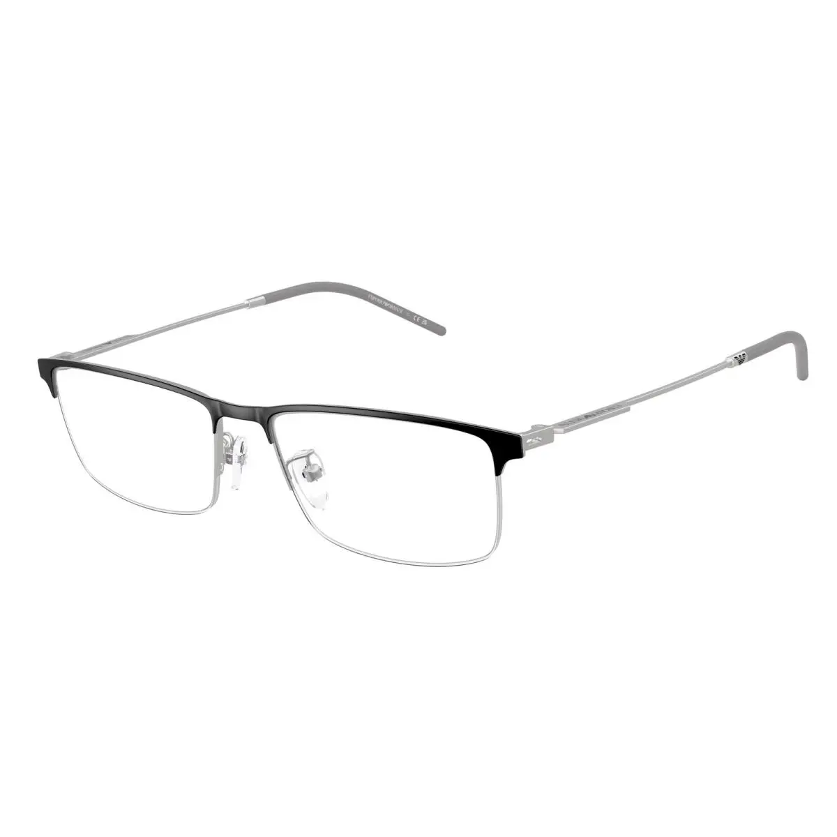 EA1168D 3061 Matte Black Silver Demo Lens 56 mm Men`s Eyeglasses by Emporio Armani