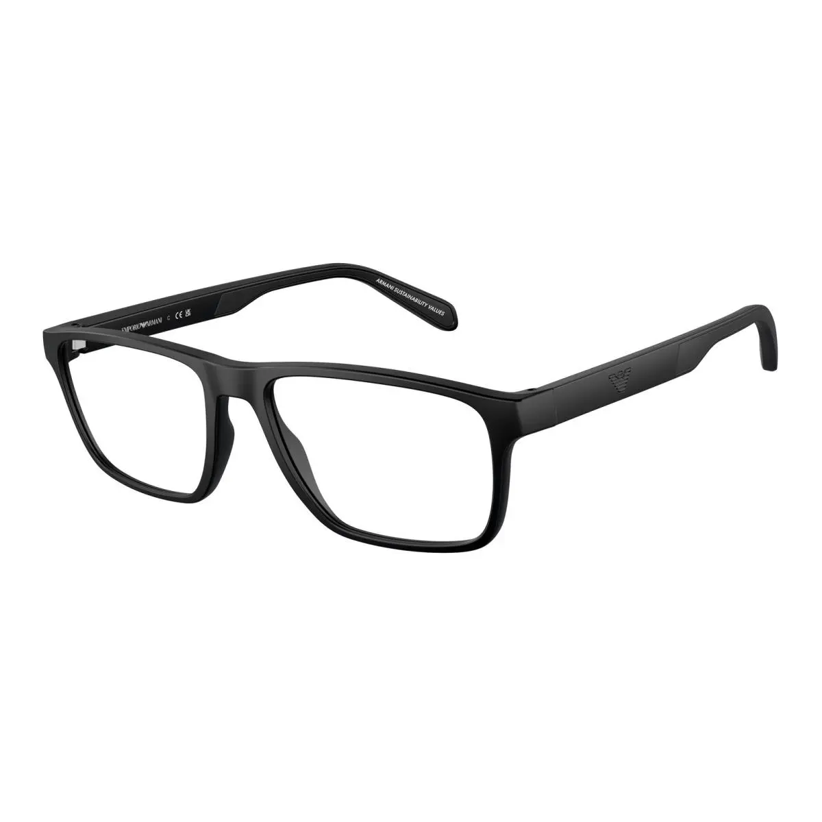 EA3233 5001 Matte Black Demo Lens 56 mm Men`s Eyeglasses by Emporio Armani