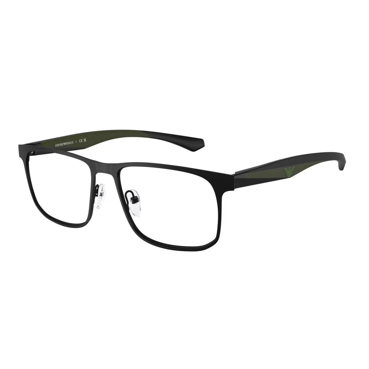 EA1163 3001 Matte Black Demo Lens 55 mm Men`s Eyeglasses by Emporio Armani