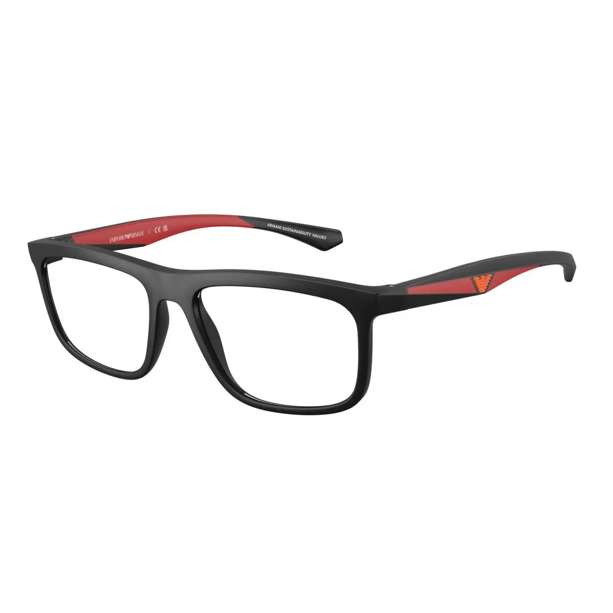 Emporio Armani EA3246 5009 Matte Black Demo Lens 55 mm Men`s Eyeglasses