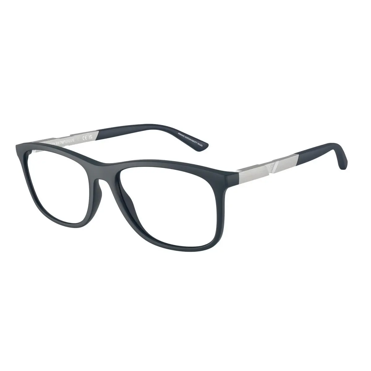 Emporio Armani EA3247 6189 Matte Dark Blue Demo Lens 53 mm Men`s Eyeglasses