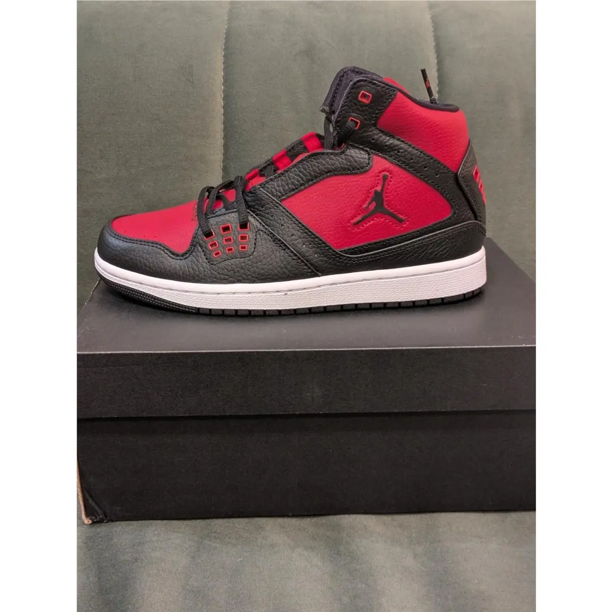 Nike Air Jordan 1 Flight Men’s Size 7 Black Varsity Red White 372704-020 Box