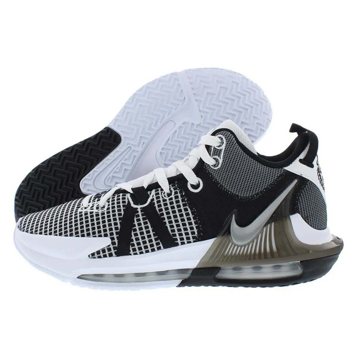 Nike Lebron Witness Vii DM1123 100 White Black Basketball Sneakers Shoes 9.5 US