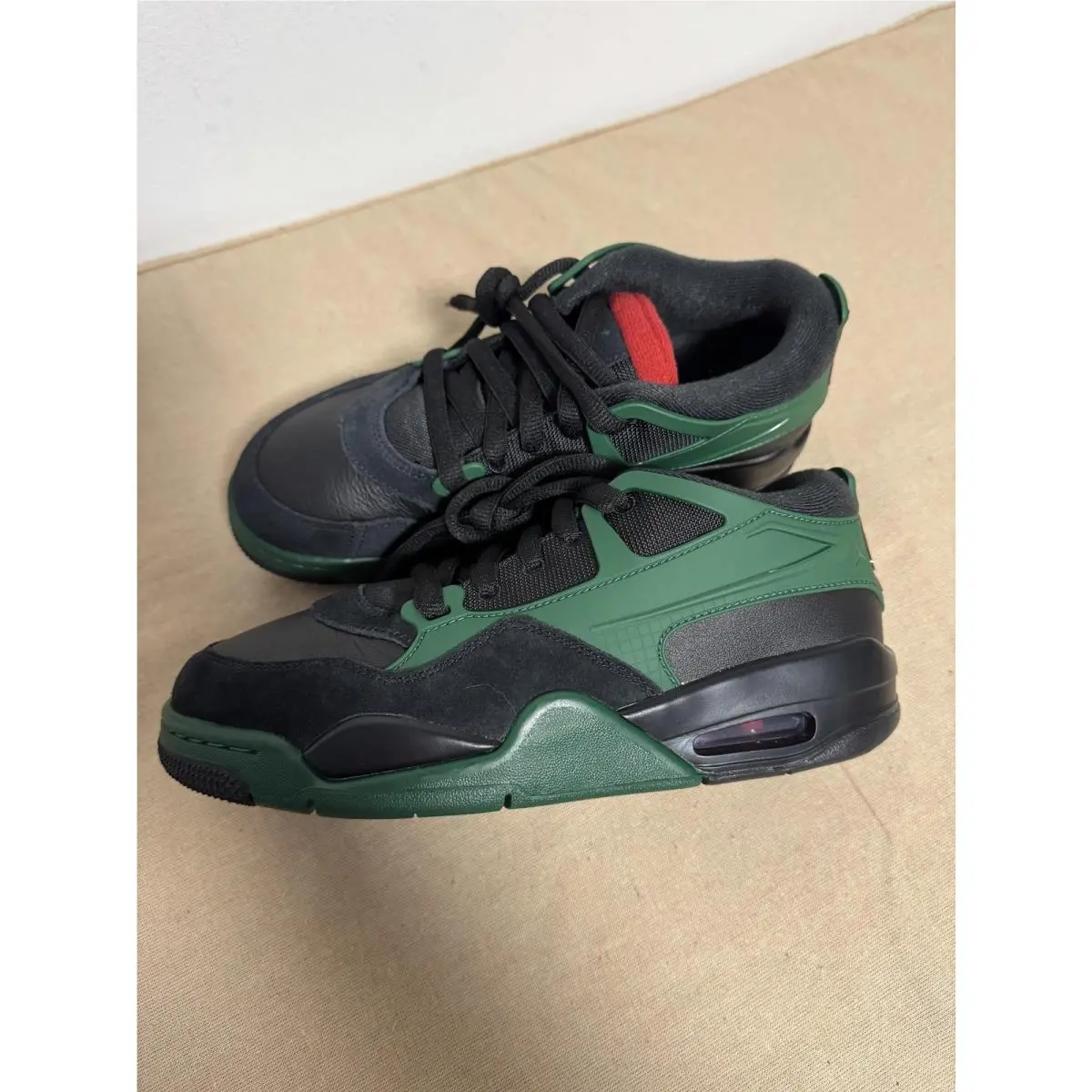 Nike Air Jordan 4 RM Shoes Sneakers Youth Size 7Y Black Green Red FQ7938-003