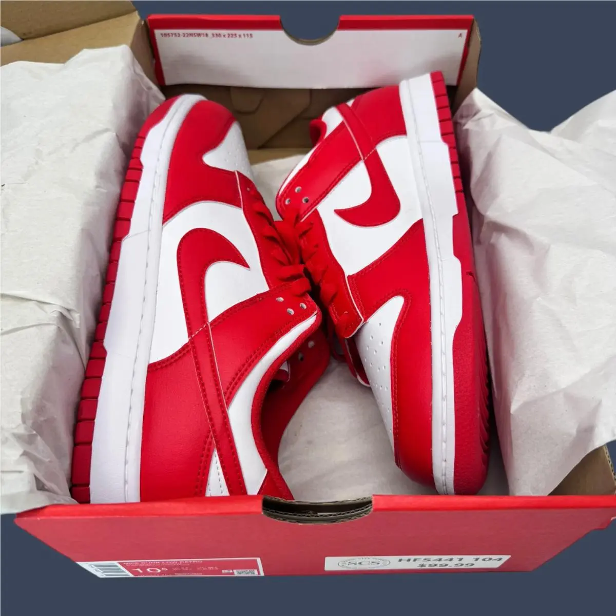 Nike shoes - Nike Dunk Low Retro White/University Red – HF5441-104 5