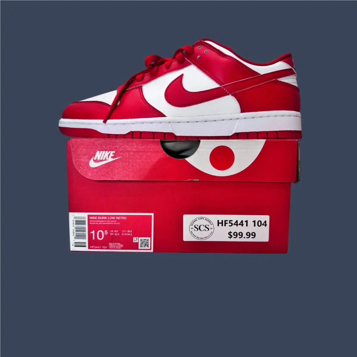 Nike shoes - Nike Dunk Low Retro White/University Red – HF5441-104 6