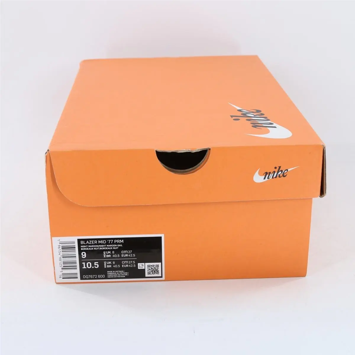 Nike shoes - NIKE BLAZER MID `77 PRM - Night Maroon/ Night Maroon Sail 10