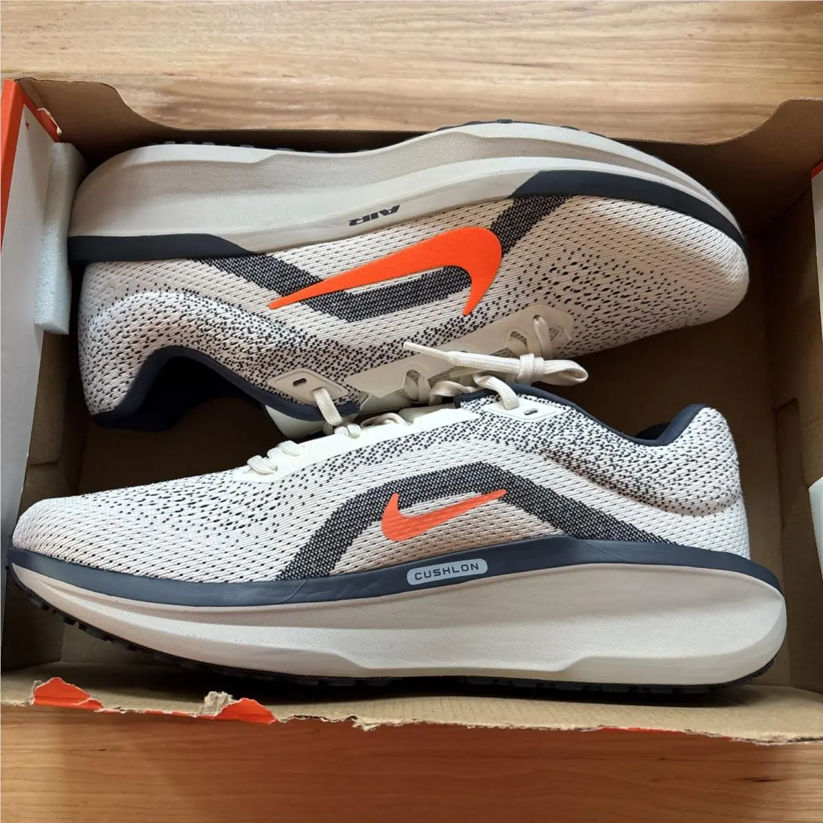 Nike Air Winflo 11 Running Training Athletic Shoes Men’ssz 11.5 Sail Blue Orange