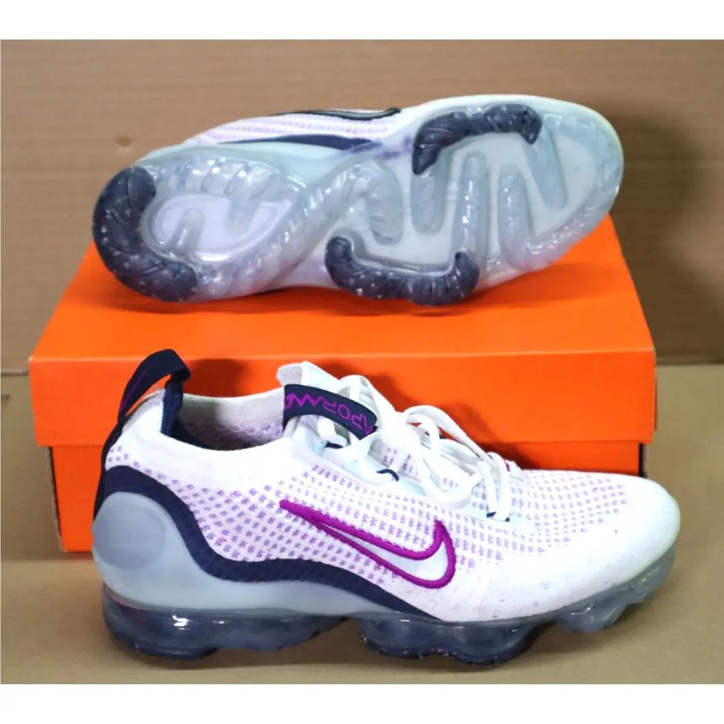 Nike Air Vapormax 2021 Flyknit GS White Violet DB1550-105 Kid’s Size 5Y