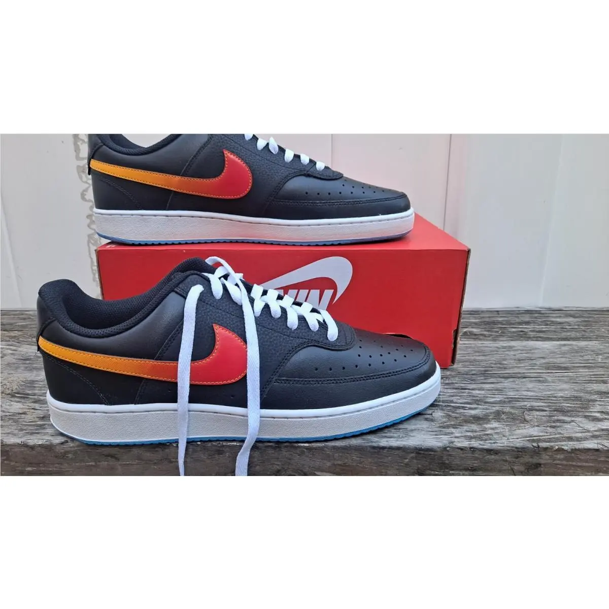 Nike Court Vision Low Men`s Shoes Black DQ7630-001 no Top Lid SZ 11.5