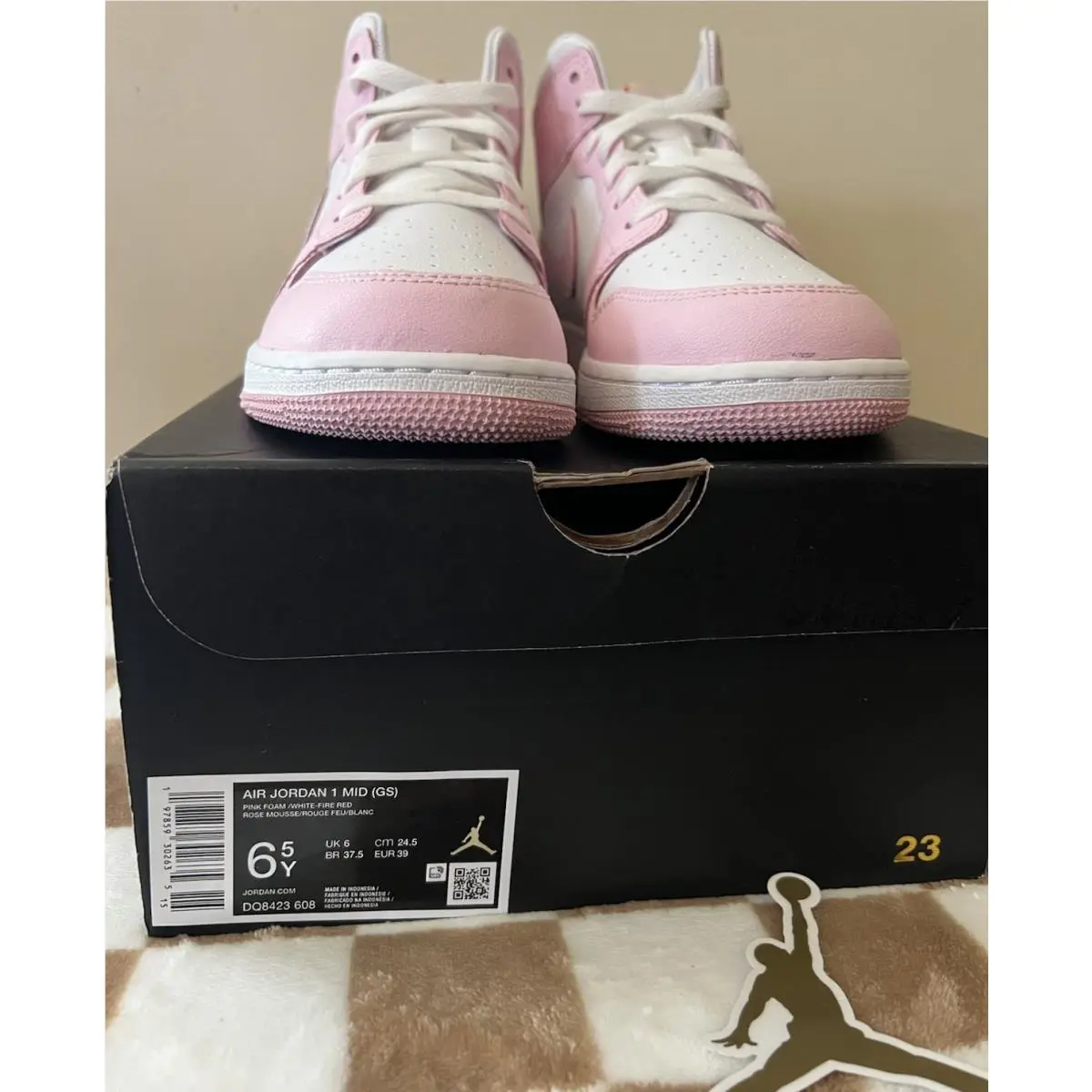 Nike shoes - Air Jordan 1 Mid SE - DQ8423 608 - Pink Foam/White 14