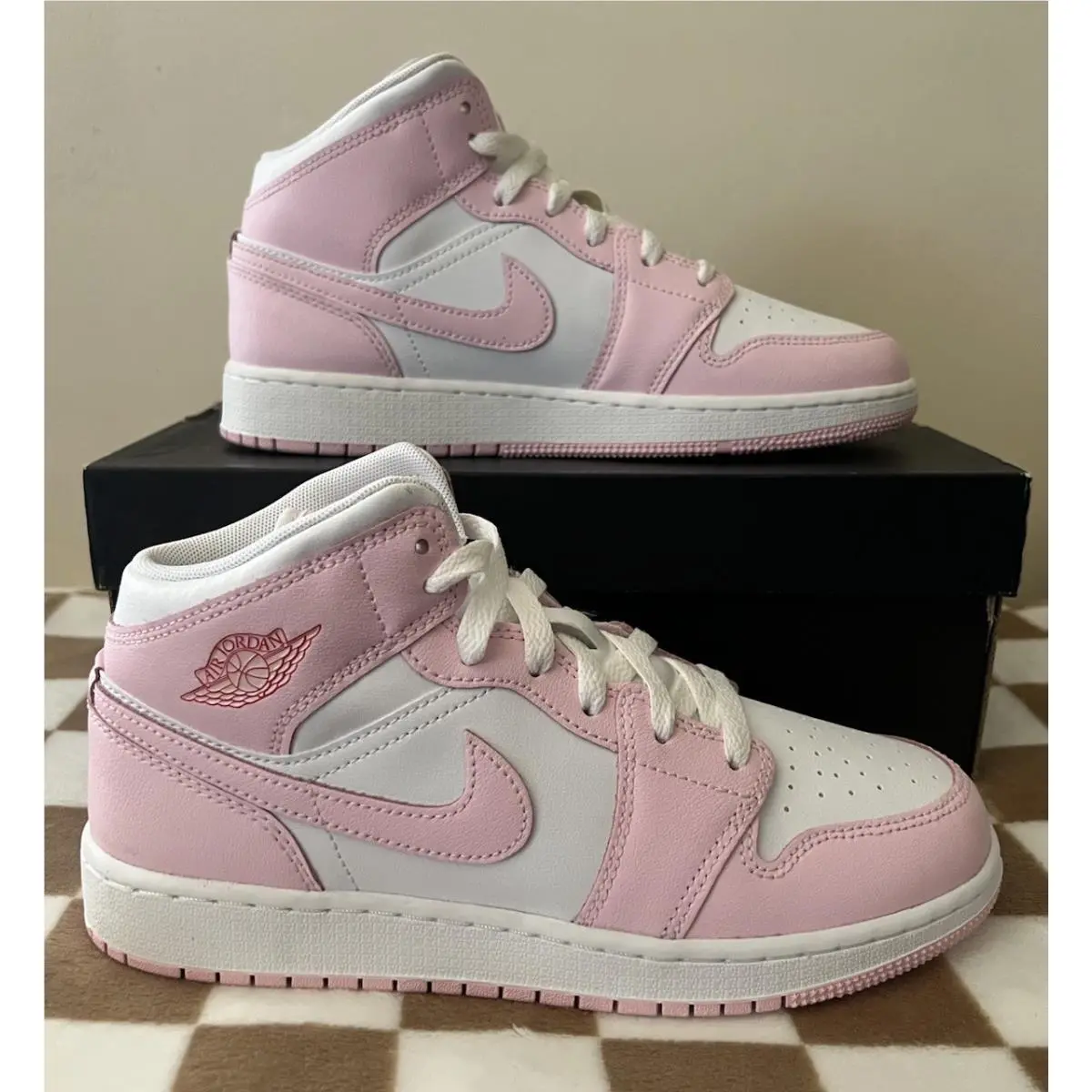 Nike Air Jordan 1 Mid SE GS Sneaker Pink Foam DQ8423 608 Youth 6.5/Women’s 8