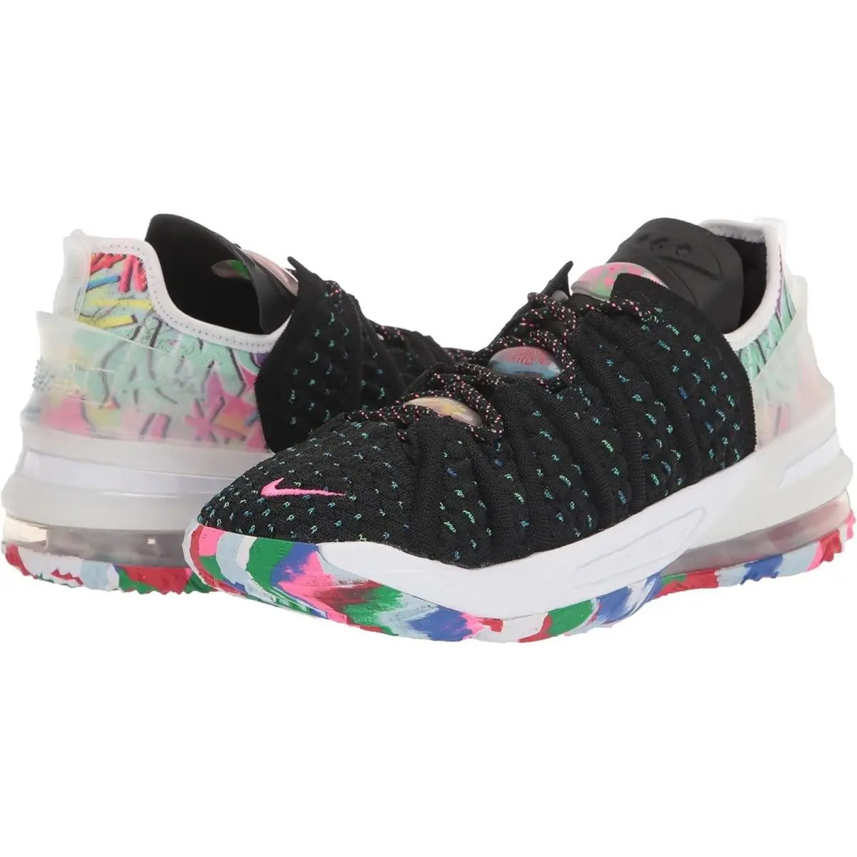Nike Kids Lebron 18 Low James Gang Multicolor Basketball Shoe CW2760 002 Size 7Y