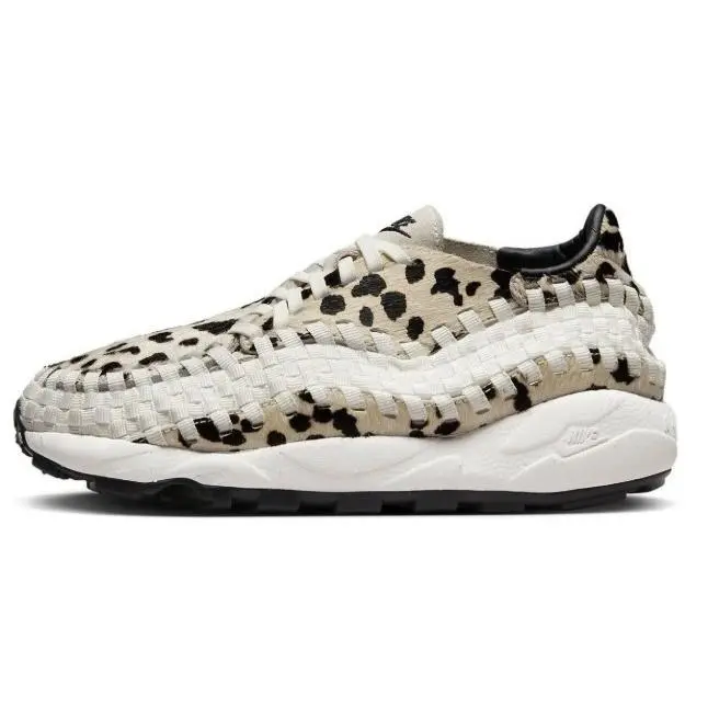 Nike Wmns Air Footscape Woven White Cow Print FB1959-102 Womens 14 Mens 12.5