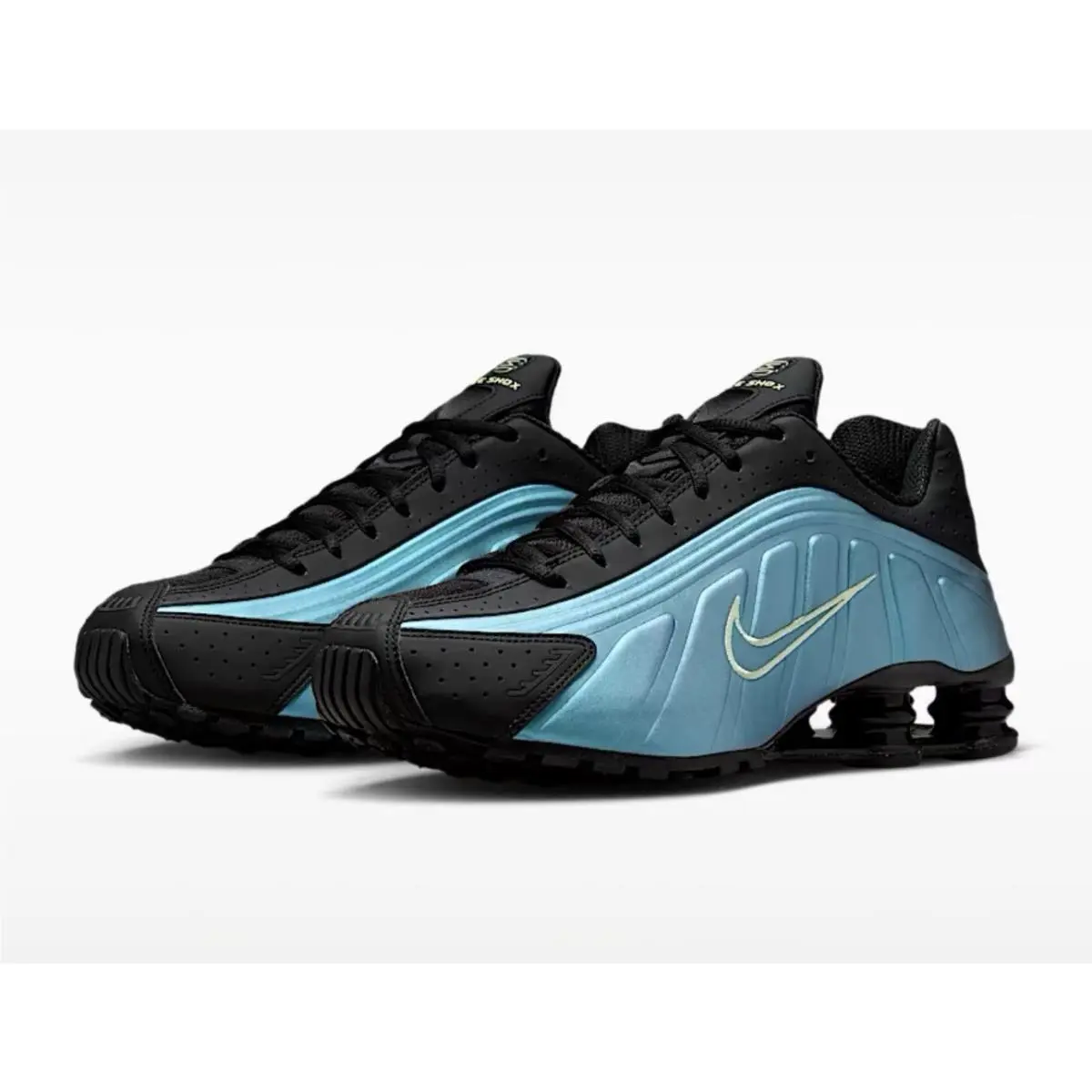 IF4849-500 Nike Shox R4 Sapphire/lt Liquid Lime Men’s Sz 9.5