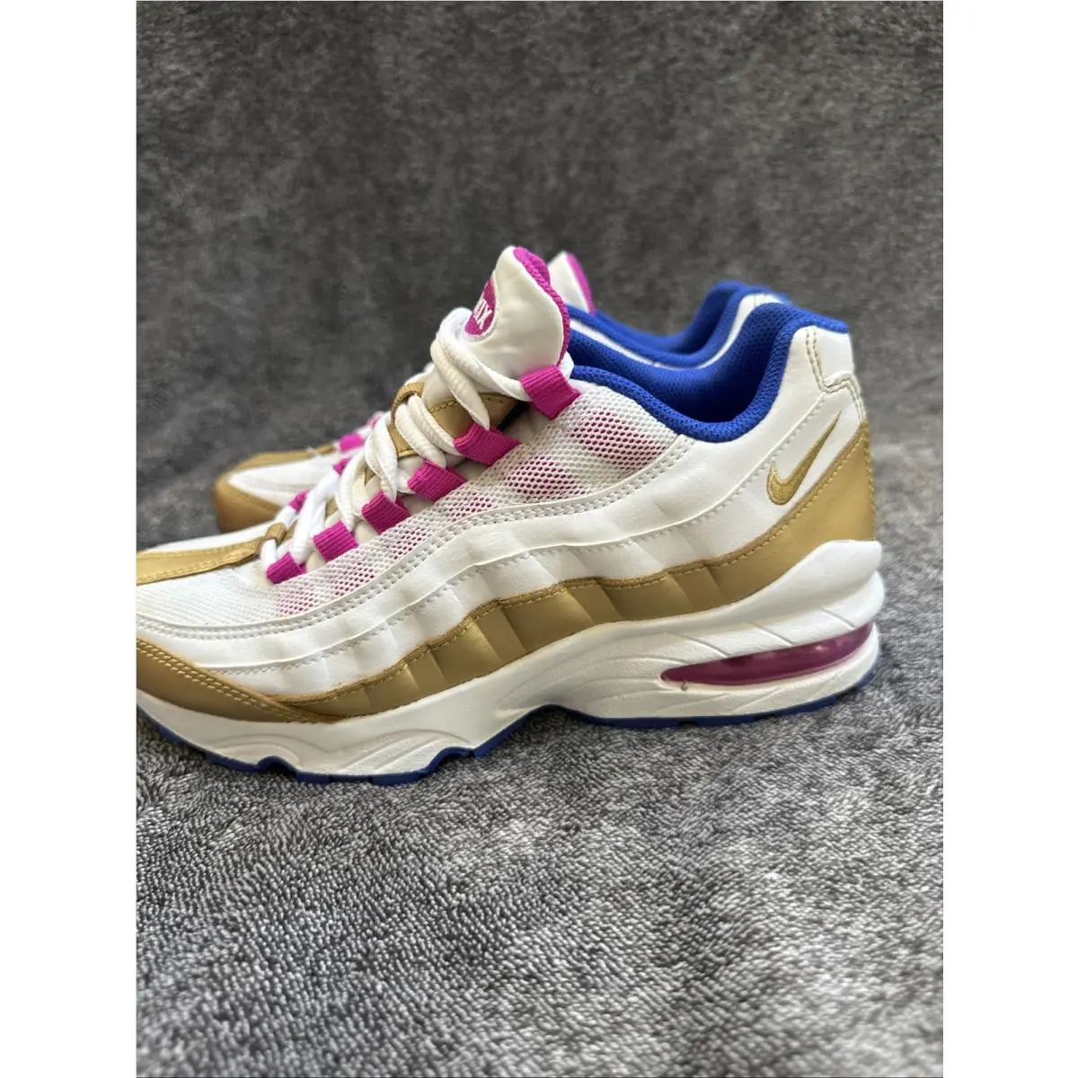 Nike shoes - Air Max 95 LE (GS) - Gold White Pink Blue 8