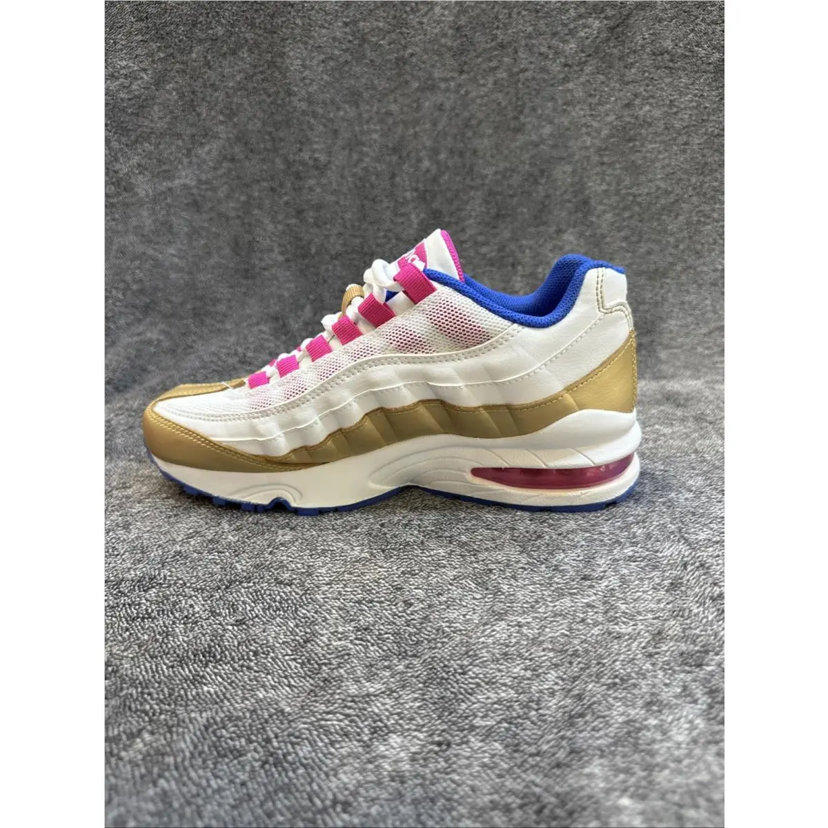 Nike shoes - Air Max 95 LE (GS) - Gold White Pink Blue 9