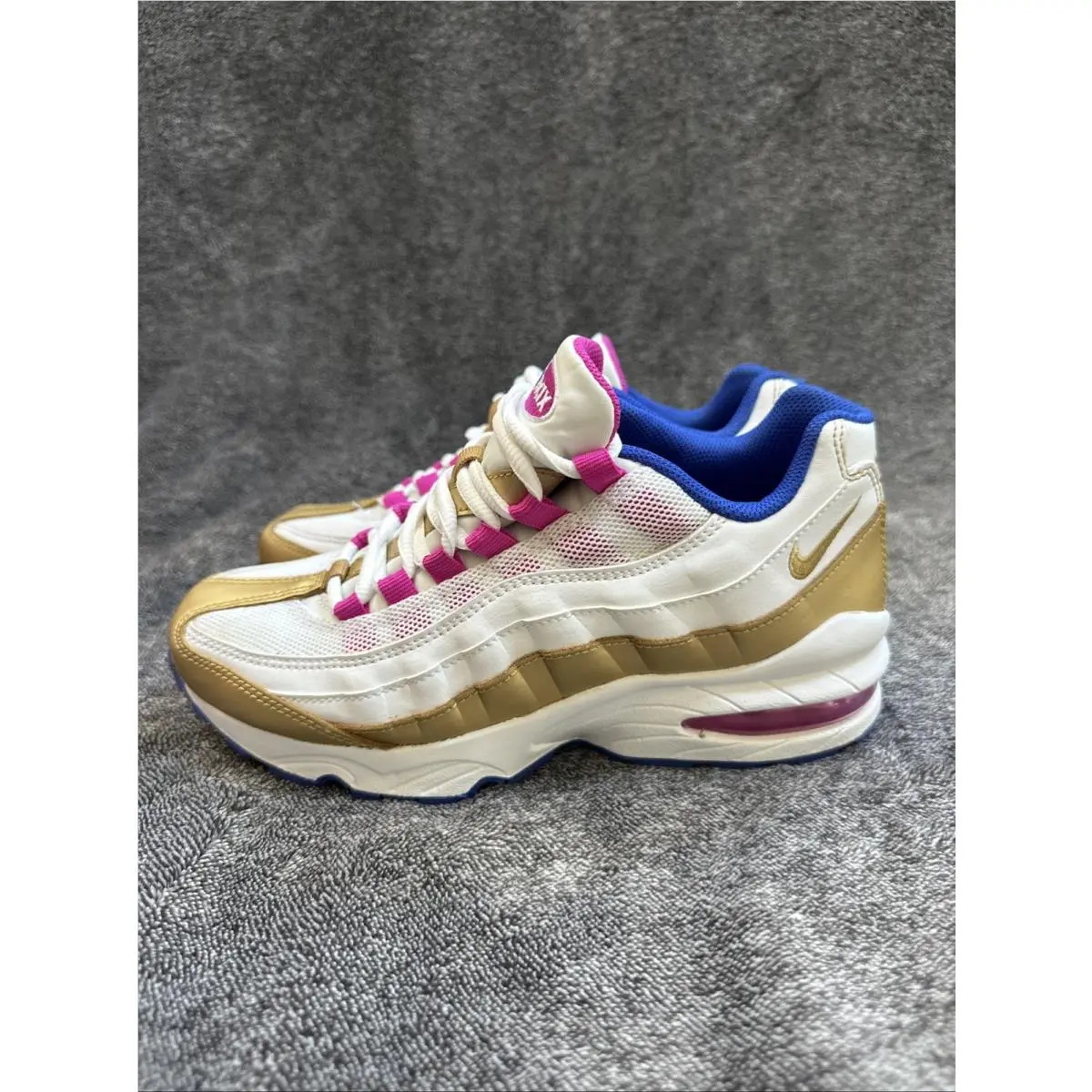 Nike shoes - Air Max 95 LE (GS) - Gold White Pink Blue 10