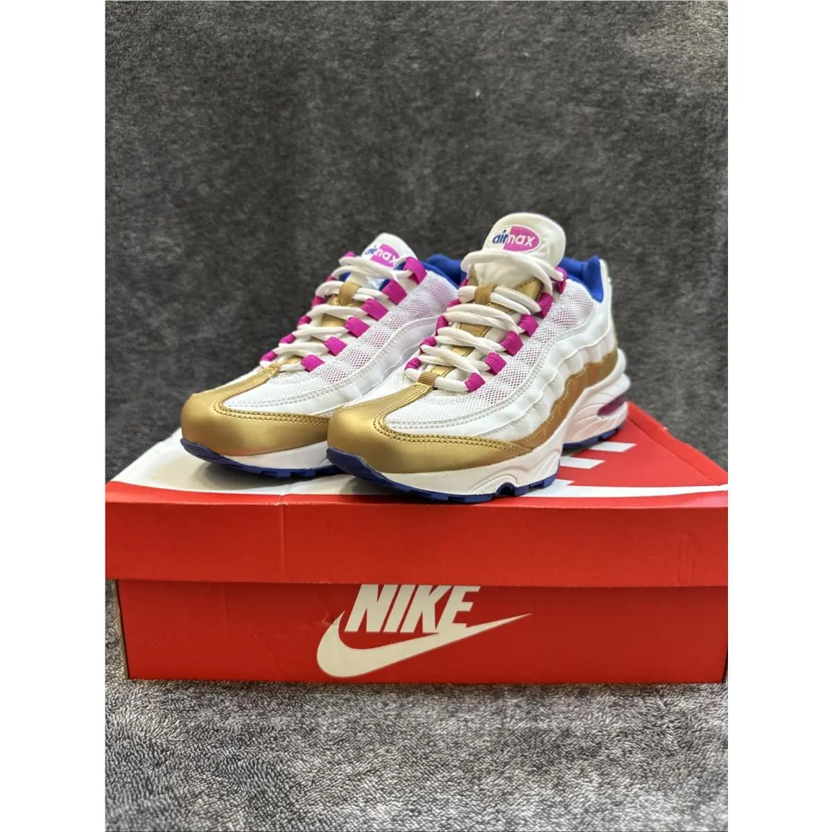 Nike shoes - Air Max 95 LE (GS) - Gold White Pink Blue 15