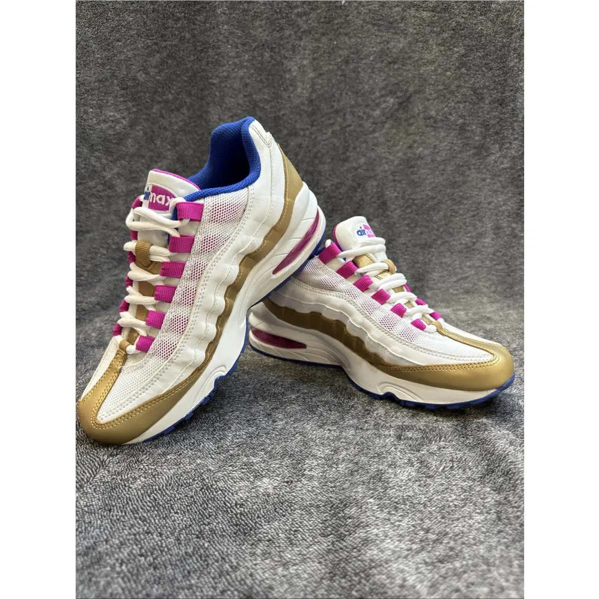 Nike shoes - Air Max 95 LE (GS) - Gold White Pink Blue 1