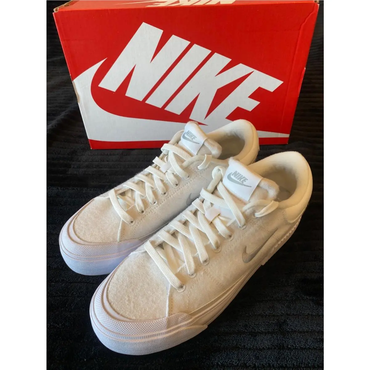 Nike Court Legacy Lift Women’s Size 9.5 FZ2606-100 White Light Smoke Grey - White