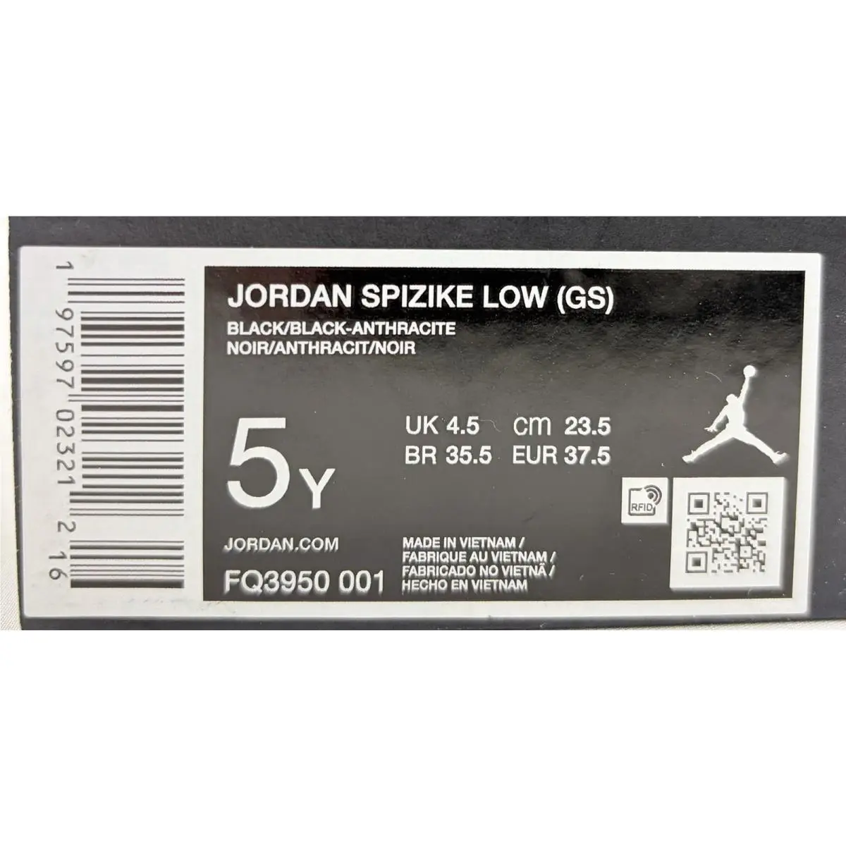 Nike shoes - Jordan Spizike Low (GS) - Spizike Low - FG3950 001 - Black (UPC: 197597023212) 12