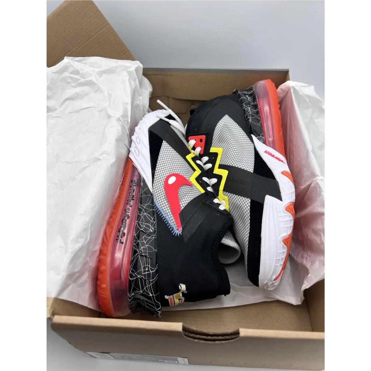 Nike shoes - Nike LeBron 18 - LeBron - Black, Manufacturer: White/Black/Yellow Strike/Bright Crimson 4