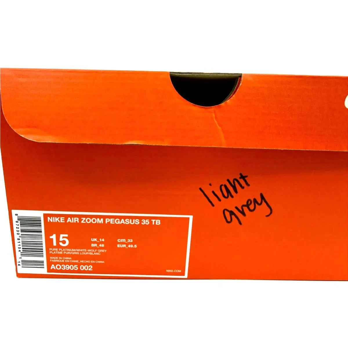 Nike shoes - Nike Air Zoom Pegasus 35 - AO3905-002 - Gray, Manufacturer: Platinum/White-Wolf Grey 0