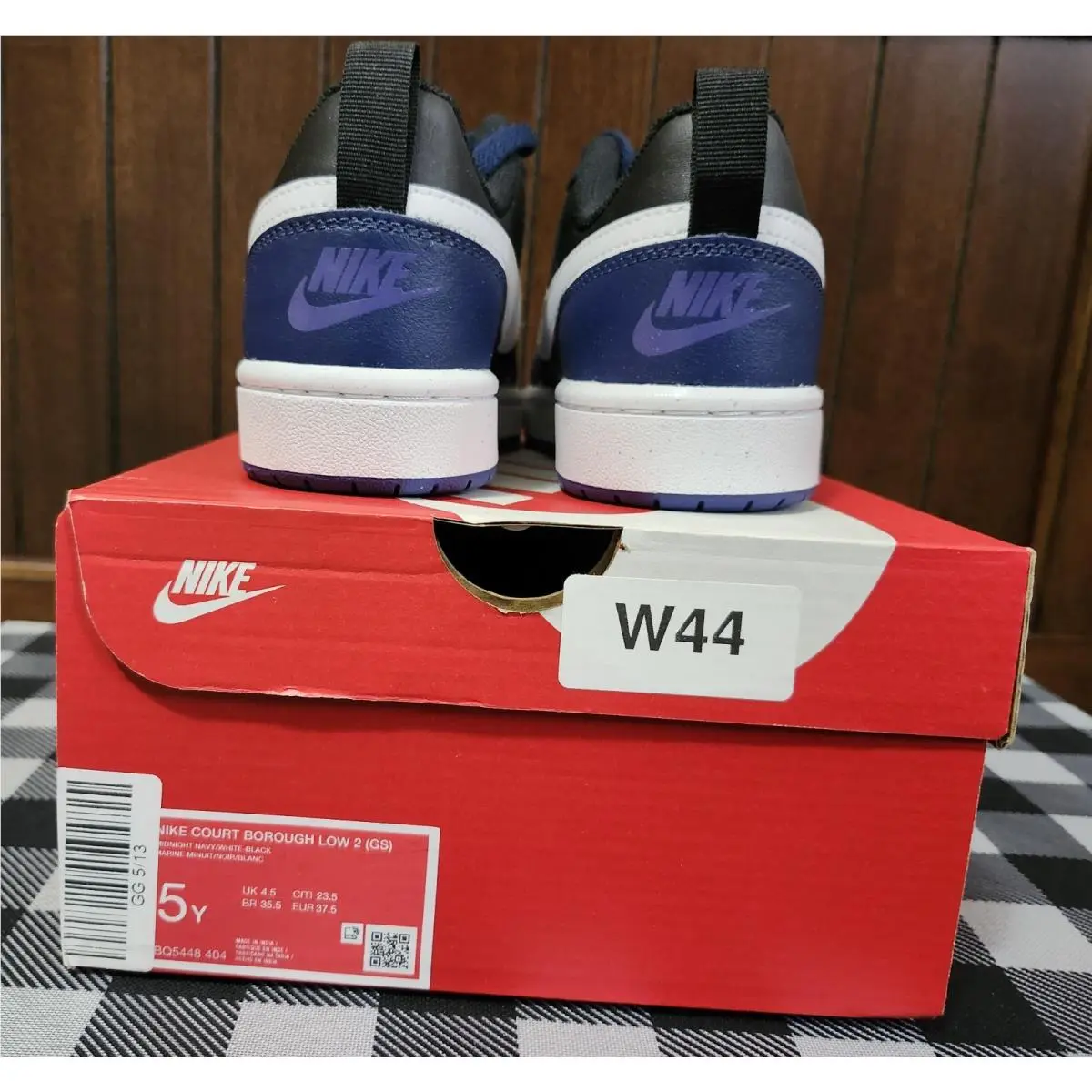 Nike shoes - NIKE COURT BOROUGH LOW 2 (GS) - MIDNIGHT BLUE/WHITE BLACK 14
