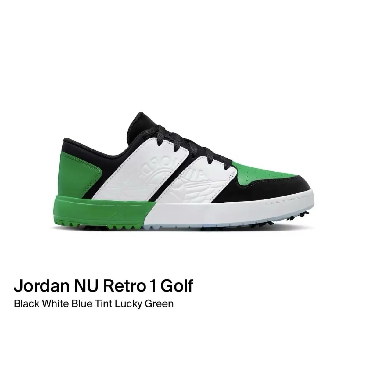 Size 6.5 - Nike Air Jordan NU Retro 1 Golf Black/lucky Green-white FZ4153 002