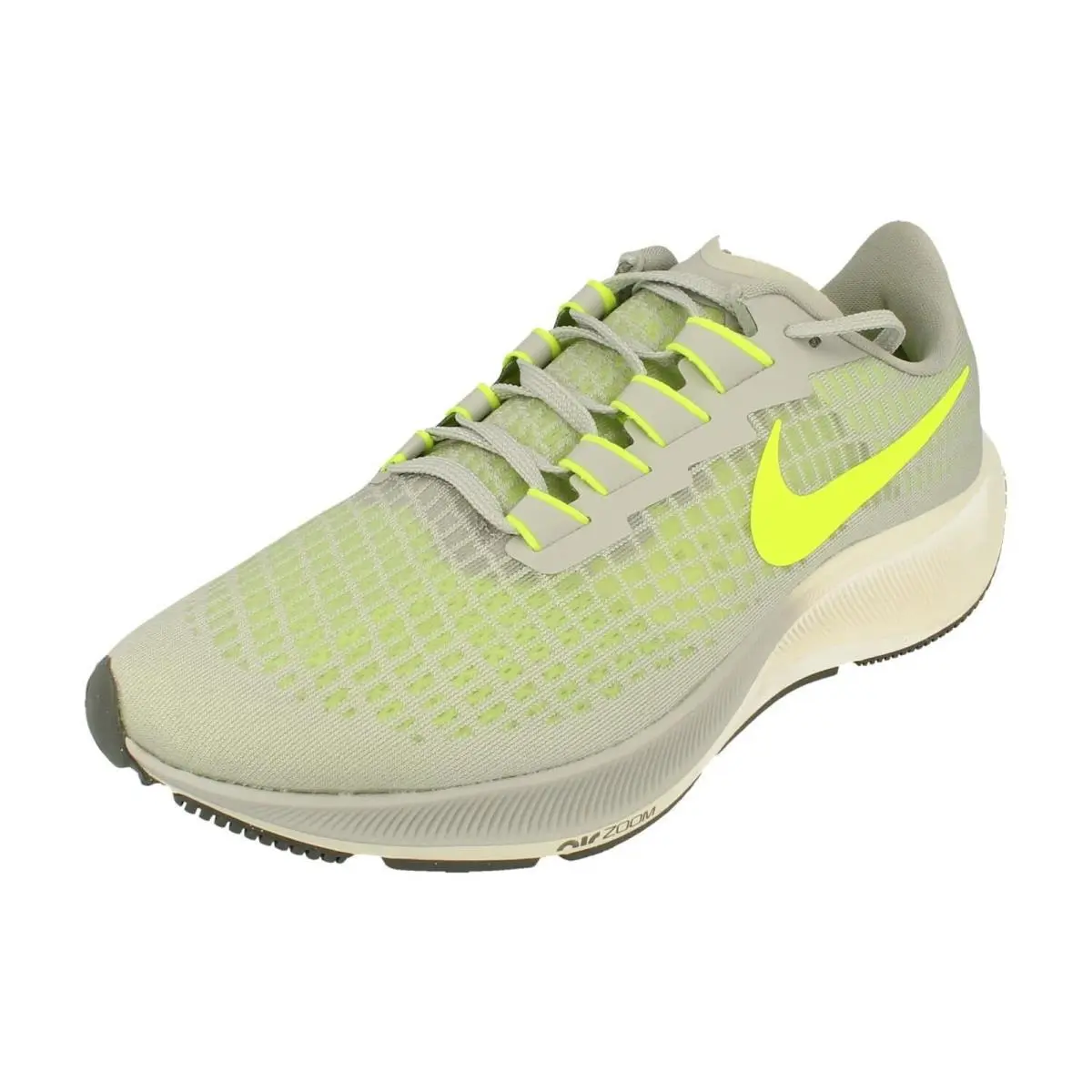 Nike Air Zoom Men`s Pegasus 37 Grey Fog Voltsmoke Grey Sail Running Shoe Size 12