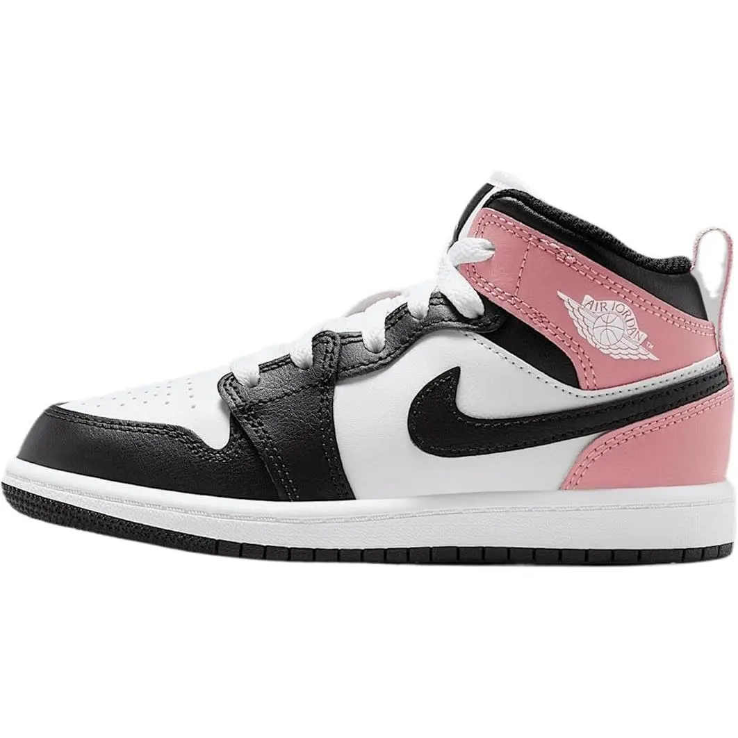 Nike Kids Air Jordan 1 Mid Sneaker - White/rust Pink Size 13C US