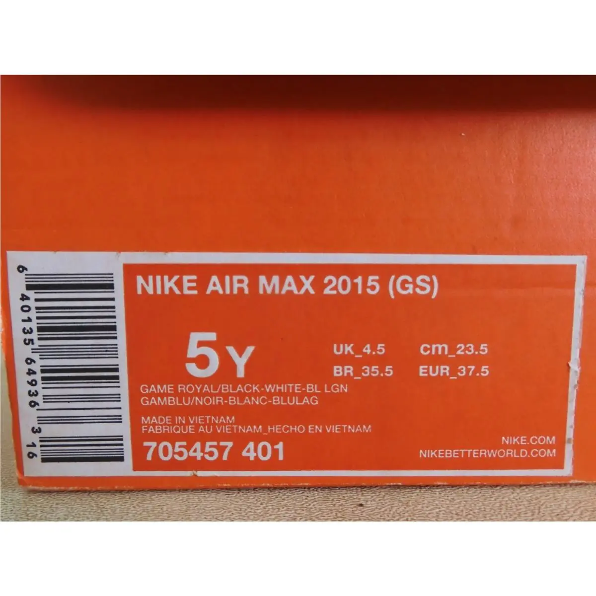 Nike shoes - Nike Air Max 2015 - Air Max - Blue (UPC: 640135649363) 7