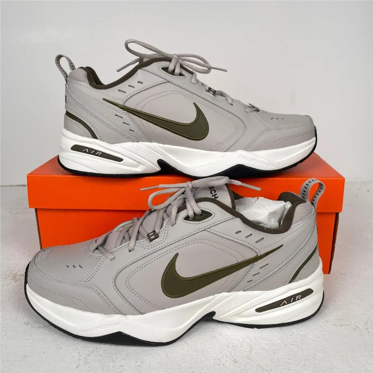 Nike Air Monarch IV Shoes Mens 13 Grey Moon Particle Dark Hazel Training Sneaker