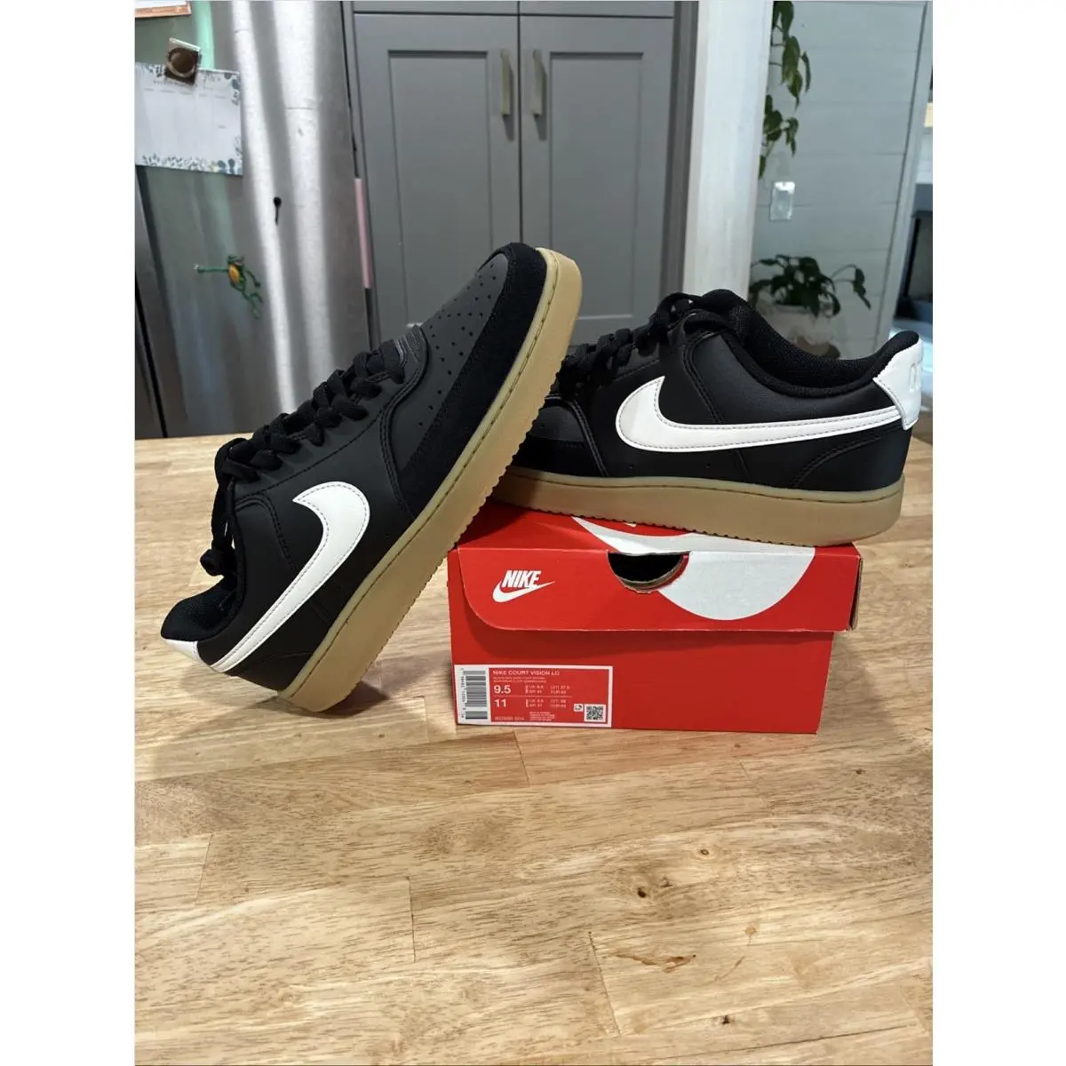 Nike Court Vision LO Black Sail Gum Light Brown Men’s 9.5 Women’s 11