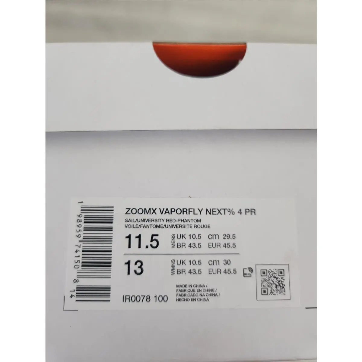Nike shoes - Nike ZoomX Vaporfly NEXT% - ZoomX Vaporfly - IR0078 100 - sail/University red-Phantom 9