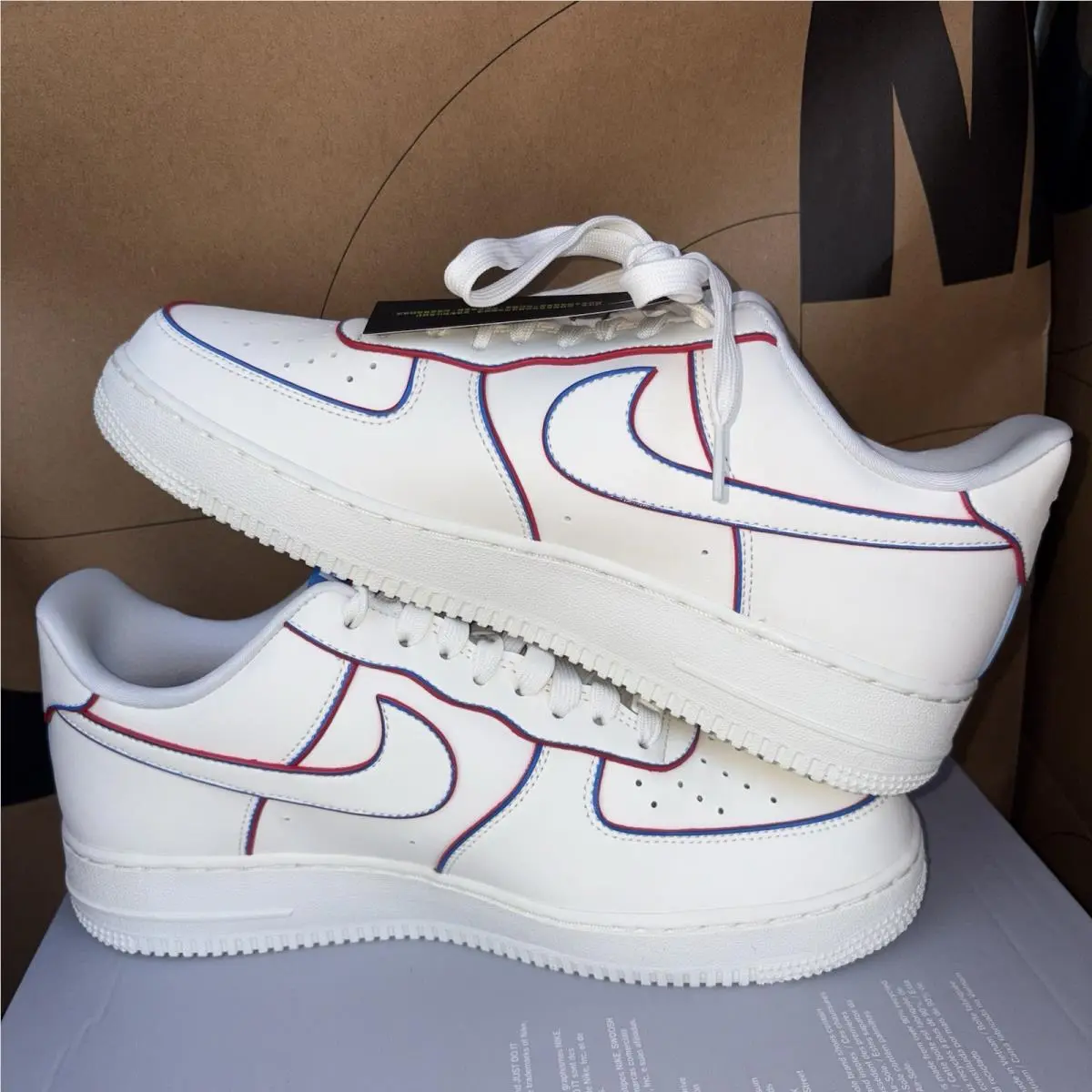 Nike shoes - Nike Air Force - Air Force - cream red 0